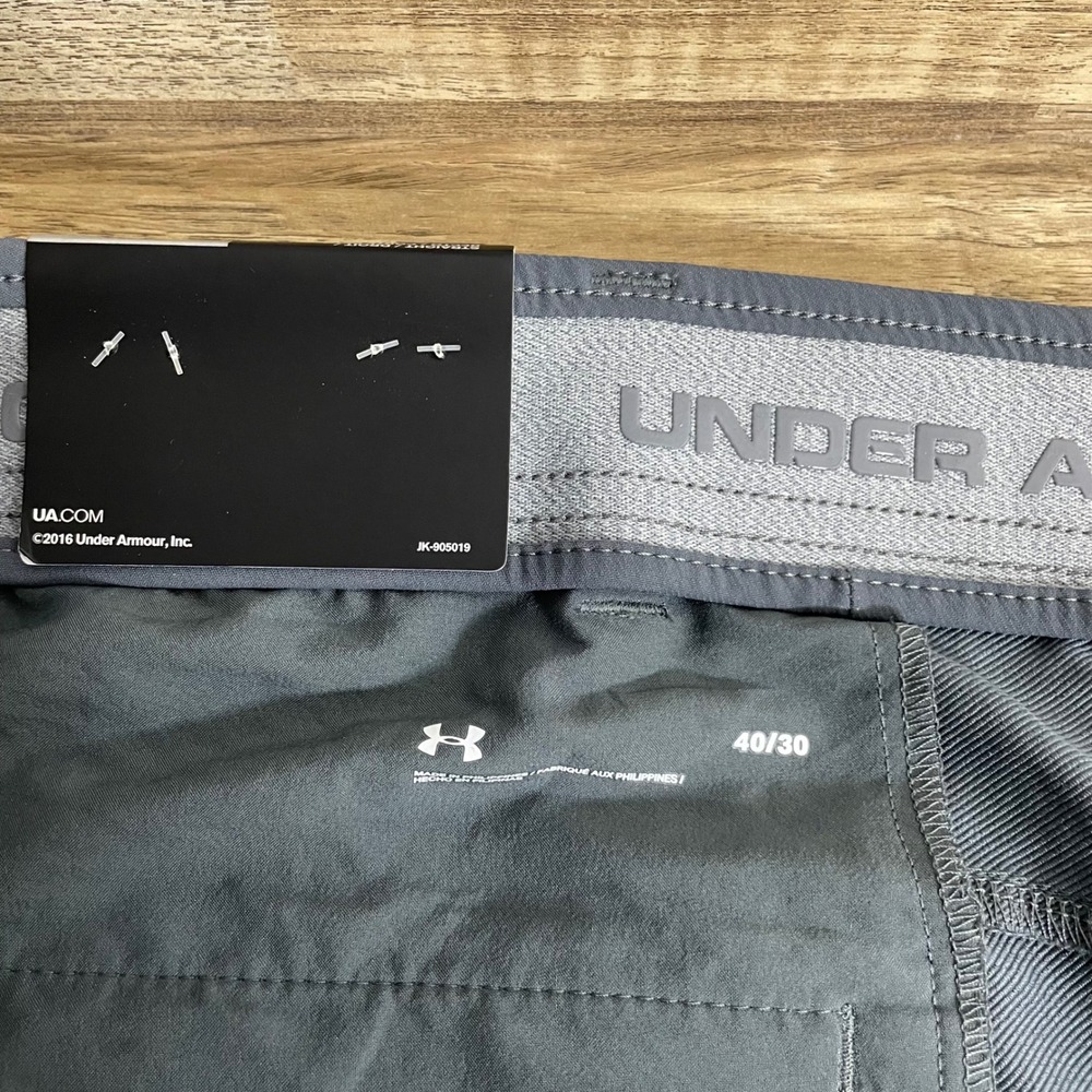 Under Armour UA Mens Showdown Golf Pants Gray Straight Leg 40x30 New Match Play - Picture 5 of 8